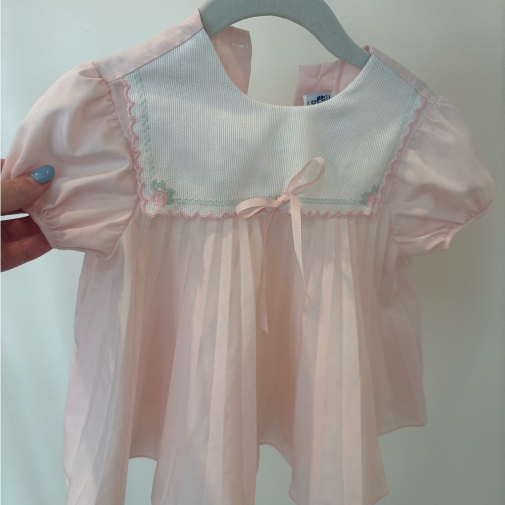 Vintage Pink Smocked Baby/Toddler Dress